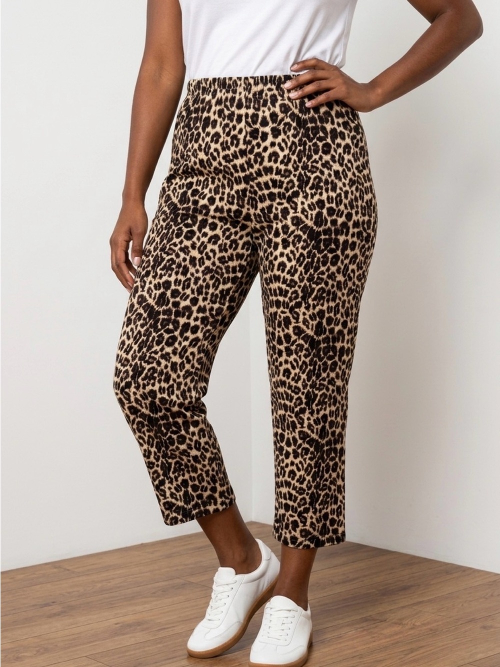 Leopard Print Capri Pants US Large “Women with Control” By Renee Greenstein